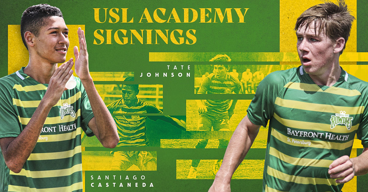 Rowdies Sign Castaneda, Johnson to USL Academy Contracts - Tampa Bay Rowdies