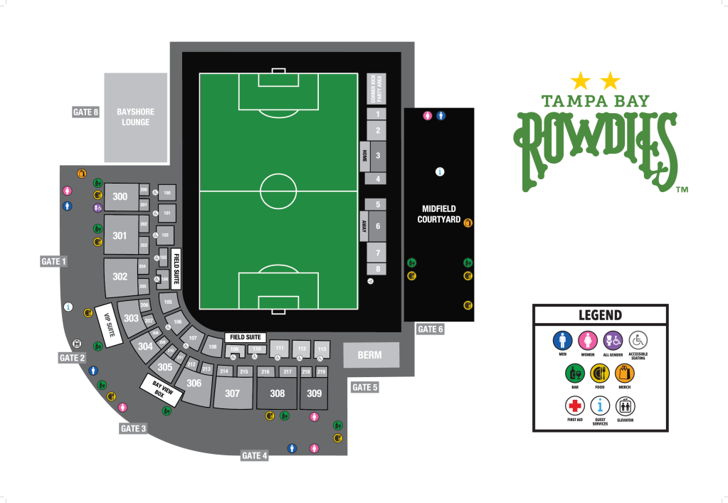 Stadium Maps - Tampa Bay Rowdies